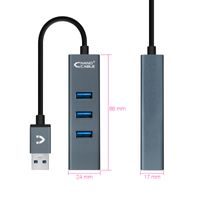 Miniatura 3 de HUB NANO CABLE 4 PTOS USB3.0 10CM GRIS