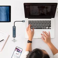 Miniatura 6 de HUB NANO CABLE 4 PTOS USB3.0 10CM GRIS