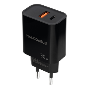 Nanocable-Cargador-USB-C-PD-USB-A-QC-30W-Negro