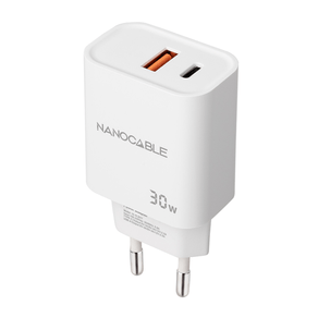 Nanocable-Cargador-USB-C-PD-USB-A-QC-30W-Blanco