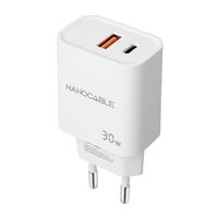 Miniatura 2 de Nanocable Cargador USB-C/PD+USB-A/QC 30W Blanco