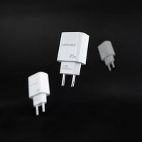 Miniatura 3 de CARGADOR USB PARED NANO CABLE USB-C/PD + USB-A/QC 20W BLANCO
