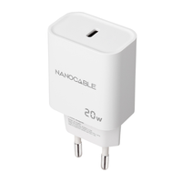 Miniatura 1 de CARGADOR USB PARED NANO CABLE USB-C/PD 20W BLANCO