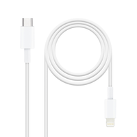 Miniatura 1 de CABLE USB NANO CABLE LIGHTNING - USB-C 0,50CM BLANCO