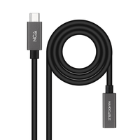 Miniatura 1 de Nanocable Cable USB 3.2 Gen2 USB-C M/H 1,5 M Negro
