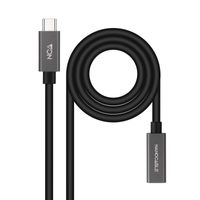 Miniatura 2 de Nanocable Cable USB 3.2 Gen2 USB-C M/H 1,5 M Negro