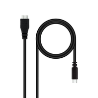 Miniatura 1 de CABLE USB NANO CABLE USB3.0 USB-C/M-MICRO B/M 1.0M NEGRO
