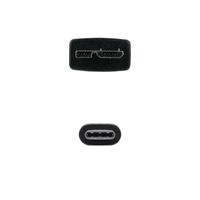 Miniatura 4 de CABLE USB NANO CABLE USB3.0 USB-C/M-MICRO B/M 1.0M NEGRO