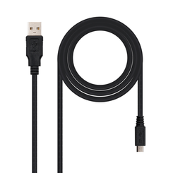 CABLE USB NC 2.0 MICRO USB A-B M-M 0.8M