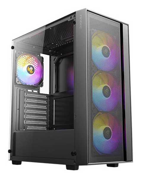 CAJA ANTEC AX65 ARGB ATX NEGRO 4XVENT 120MM 2XUSB SN FUENTE