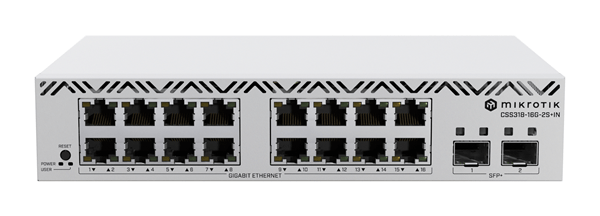 MikroTik CSS318-16G-2S+IN Switch 16xGbE 2xSFP+