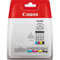 CARTUCHO CANON CYAN/MAGENTA/AMARILLO/NEGRO CLI-571 MULTI BLISTER SECURITY