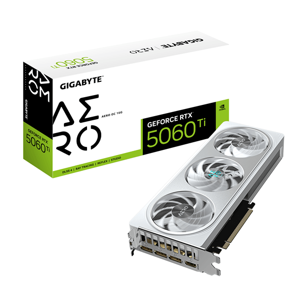 Tarjeta Gráfica GIGABYTEGeForce RTX 5060 Ti GDDR7 16GB Blanco