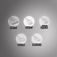 Miniatura 10 de Fuente Alimentación 800W TACENS  RADIX VII AG 800, Fuente Alimentación Full Modular 800W ATX, 10 Años Garantía, 80Plus Silver, +87% Eficiencia, Ventil