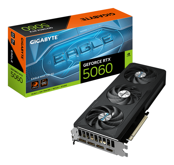 Tarjeta Gráfica GIGABYTEGeForce RTX 5060 GDDR7 8GB Negro
