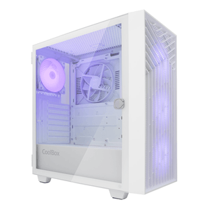 Coolbox Caja Gaming ATX GA300 GRIDLINE White