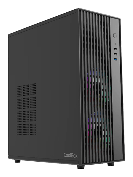 COOLBOX CAJA ATX A850 USB-C 3.2 GEN1 SIN FTE + 1 VENTILADOR 120MM Negro