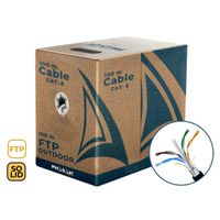 Miniatura 2 de Phasak Bobina de cable de red FTP Cat 6 exterior CCA AWG23 100 m     PHR 671