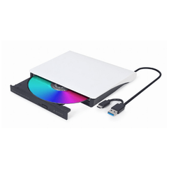 UNIDAD DE DVD USB EXTERNA GEMBIRD BLANCA