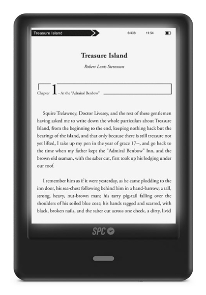 SPC eBook Dickens Light 2 Pro 6 8GB USB-C Negro