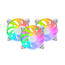 KIT 3xVENTILADOR INTERNO ARGB MARS GAMING MF-3ARW KIT BLANCO 12x12cm ARGB RAINBOW ASPAS INVERTIDAS