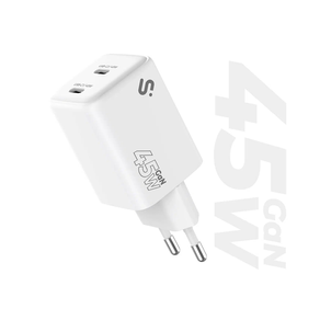 CARGADOR-DE-PARED-SUBBLIM-45W-DOBLE-USB-C