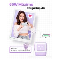 Miniatura 8 de UGREEN USB-A+2 USB-C 65W UNO ROBOT GAN TECH FAST CHARGER