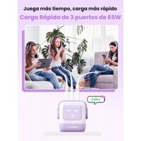 Miniatura 10 de UGREEN USB-A+2 USB-C 65W UNO ROBOT GAN TECH FAST CHARGER