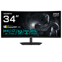 Miniatura 1 de MONITOR GIGABYTE 34" G34WQC2,CURVO,VA,3440X1440,0.23PP,4000:1,1MS,200HZ,2HDMI+2DP,ALTAVOCES