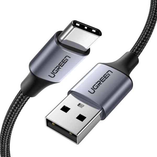 UGREEN CABLE UGREEN USB-A USB-C TRENZADO DE ALUMINIO 1 M NEGRO