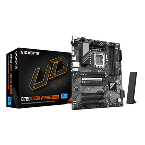 Placa Intel  GIGABYTE B760 DS3H WIFI6E GEN5 Placa Base – Compatible con procesadores Intel Core 14ª generación, VRM digital de 8+2+1 fases, hasta 5600 MHz DDR5, 2xPCIe 4.0 M.2, Wi-Fi 6E, LAN 1 GbE, USB 3.2 Gen 2x2 LGA 1700