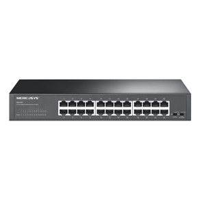 SWITCH-NO-GESTIONABLE-MERCUSYS-MS124GS-24P-24xRJ45-1Gbps-CARCASA-METALICA-ENRACKABLE