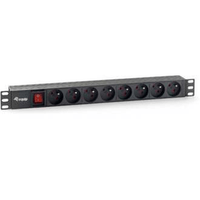 Miniatura 1 de REGLETA ALIMENTACION RACK 19" 1U 8 TOMAS CON INTERRUPTOR