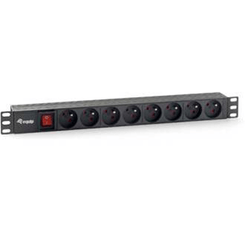 REGLETA ALIMENTACION RACK 19" 1U 8 TOMAS CON INTERRUPTOR
