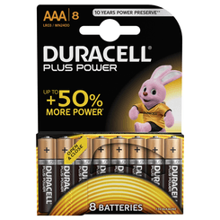 Duracell Plus Power Pila Alcalina AAA LR03 Pack 8