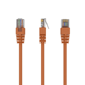 Cable CAT5E UTP moldeado 1m Naranja
