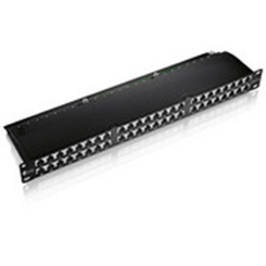 PATCH PANEL 48 PUERTOS CATEGORIA 6 APANTALLADO 1U COLOR NEGRO