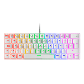 TECLADO MECANICO ULTRA COMPACTO MARS GAMING MK60BR ITALIANO WHITE SWITCH MARRON PR DE 100Hz