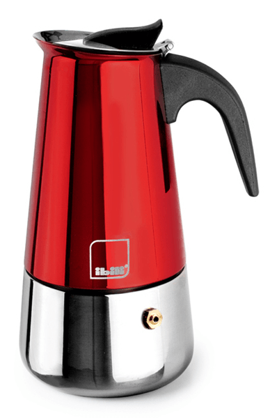 CAFETERA IBILI 629710 10 TAZAS ROJA