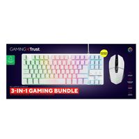 Miniatura 10 de TECLADO MOUSE Y ALFOMBRILLA TRUST GAMING GXT 794 BLANCO RGB RATON WIRELESS 4800DPI TECLADO CABLE