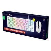 Miniatura 11 de TECLADO MOUSE Y ALFOMBRILLA TRUST GAMING GXT 794 BLANCO RGB RATON WIRELESS 4800DPI TECLADO CABLE