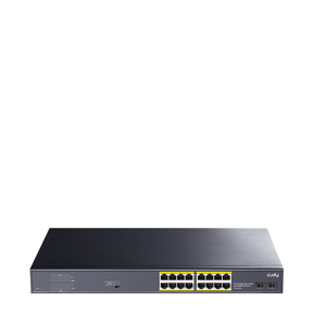 CUDY 16-Port Gigabit PoE+ Switch with 2 Gigabit SFP ports 200W