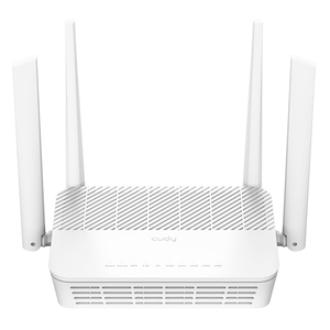 Cudy Router WiFi 6 Mesh Gigabit Dual Band AX3000 - Velocidad hasta 1000Mbps - 5 Puertos - 4 Antenas Fijas de 5dBi - Tecnologia M