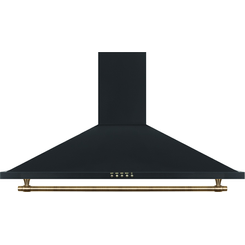 CAMPANA CHIMENEA VITROKITCHEN CD951R ANCHO 90 CM NEGRA