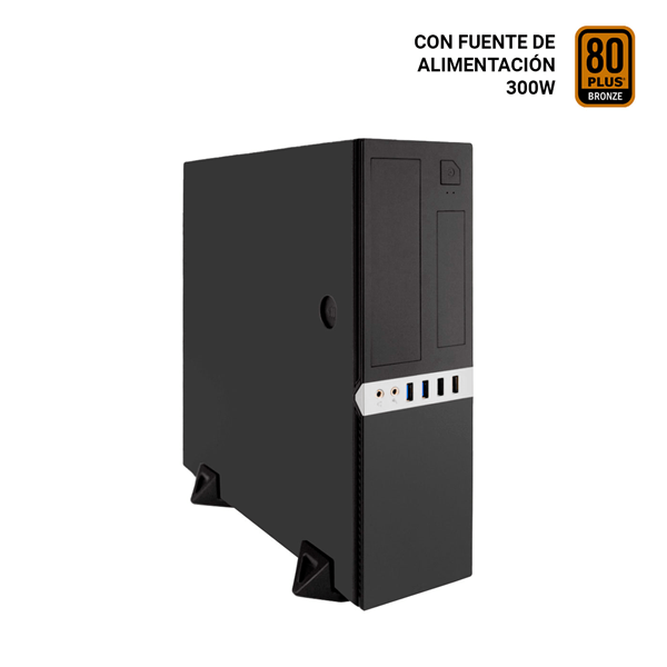 COOLBOX COOLBOX CAJA MATX SLIM T450S USB3.2 GEN1 FTE.300TBZ 300W 80+BRONZE Negro Incluye Fuente
