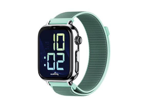 SaveFamily SaveWatch Plus 2 Reloj Inteligente para ni os 4G Esfera Plata correa Tela Ocean