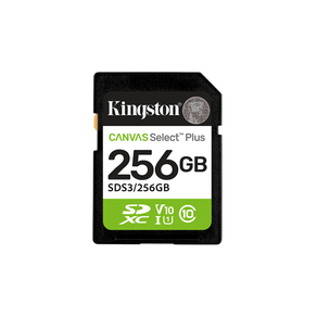 KINGSTON-256GB-SDXC-CANVAS-SELECT-PLUS-GEN3-150MB-S-C10-UHS-I-U1-V10