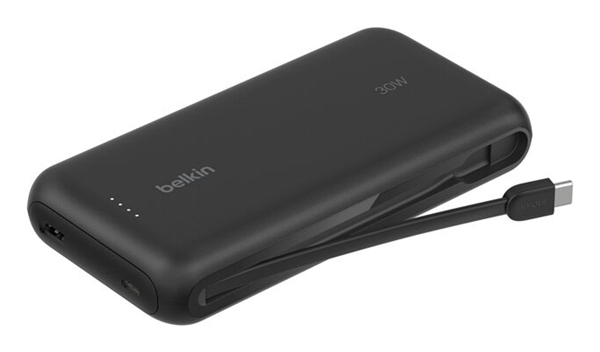 POWERBANK BELKIN BPB024HQBK CABLE USB-C INTEGRADO NEGRO 20000 mAH 1xUSB-C 1xUSB-A 30W