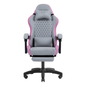 SILLA GAMER MARS GAMING MGCXFSPK FABRIC RECLINABLE REPOSAPIES EXTENSIBLE DISE??O TEXTIL ROSA PLATA