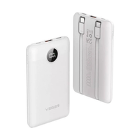 Miniatura 1 de VEGER C11 VG W1170 PowerBank 10000mAh smallest PD20W with cables bulit in Blanco